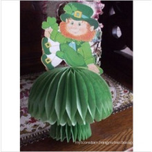 Tissue Paper Honeycomb Centerpieces for St Patricks Day